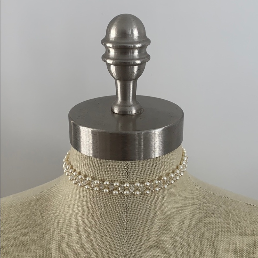 Pearl and Crystal Choker